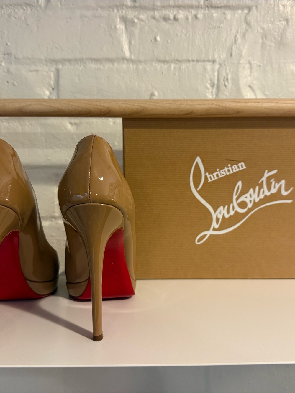 Christian Louboutin - Tan Patent Leather Pumps - size 39
